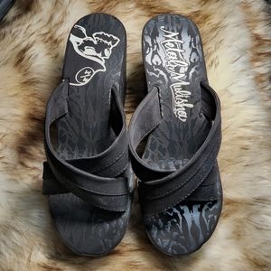 Metal Mulisha Platform Sandals